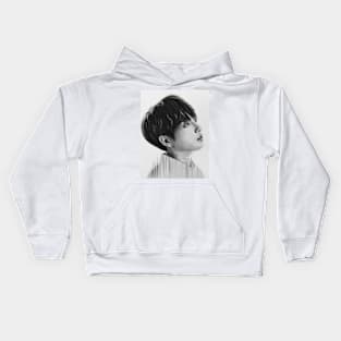 Jungkook Pencil drawings Kids Hoodie